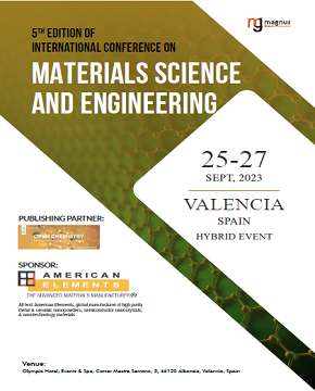 5th Edition of International Conference on Materials Science and Engineering | Valencia, Spain Book
