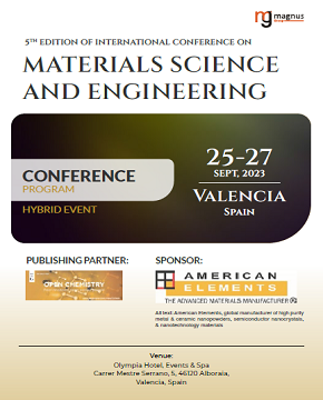 5th Edition of International Conference on Materials Science and Engineering | Valencia, Spain Program